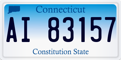 CT license plate AI83157