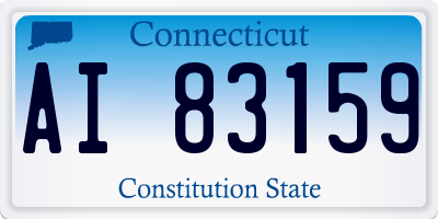 CT license plate AI83159