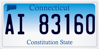 CT license plate AI83160