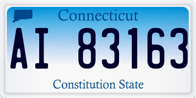 CT license plate AI83163