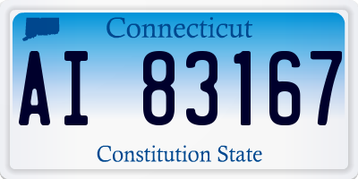 CT license plate AI83167