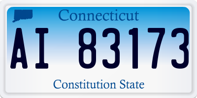 CT license plate AI83173