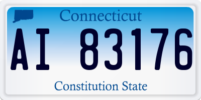 CT license plate AI83176