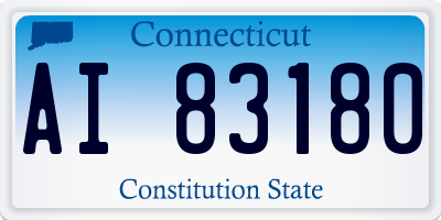 CT license plate AI83180