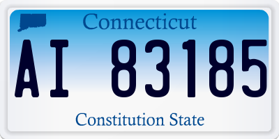 CT license plate AI83185