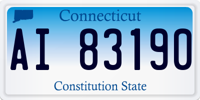 CT license plate AI83190