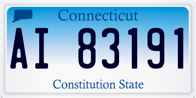 CT license plate AI83191