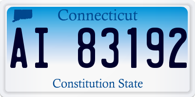 CT license plate AI83192