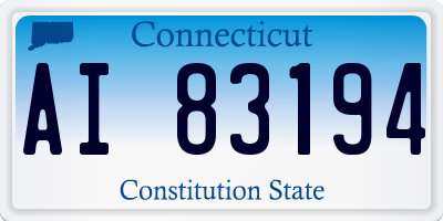 CT license plate AI83194