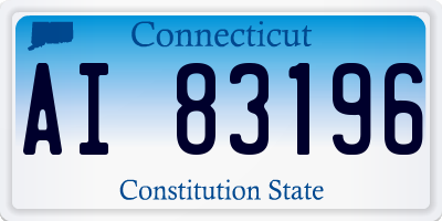CT license plate AI83196