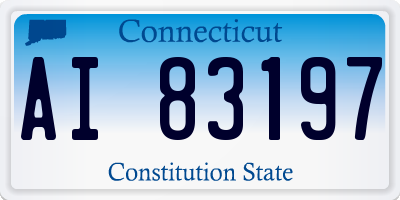 CT license plate AI83197