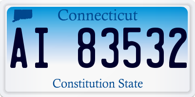 CT license plate AI83532