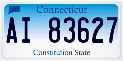 CT license plate AI83627