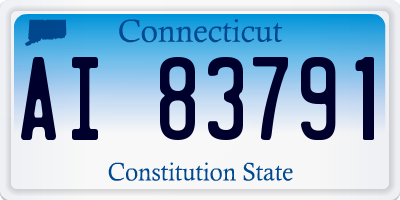 CT license plate AI83791