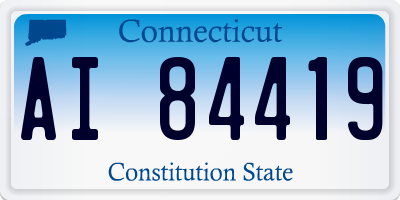 CT license plate AI84419