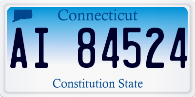 CT license plate AI84524