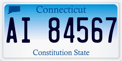 CT license plate AI84567