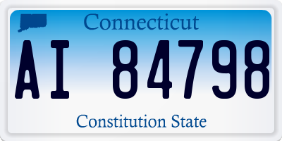 CT license plate AI84798