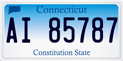 CT license plate AI85787