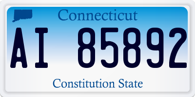 CT license plate AI85892