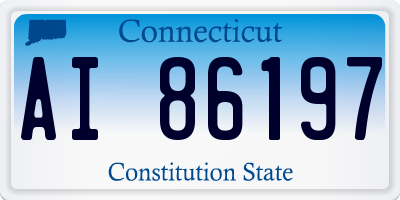 CT license plate AI86197