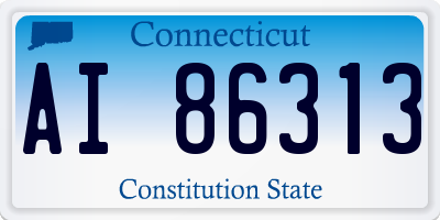 CT license plate AI86313