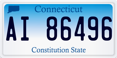 CT license plate AI86496