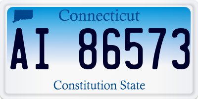 CT license plate AI86573
