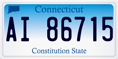 CT license plate AI86715
