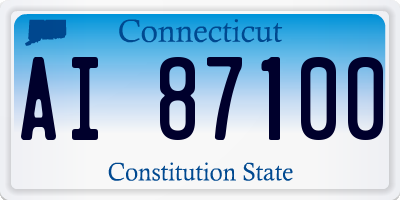 CT license plate AI87100