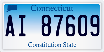 CT license plate AI87609