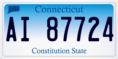CT license plate AI87724