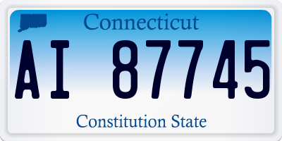 CT license plate AI87745