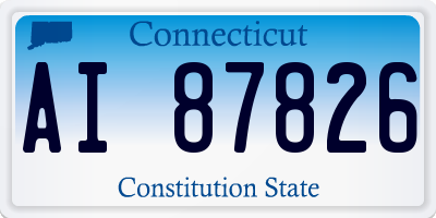 CT license plate AI87826
