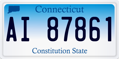 CT license plate AI87861