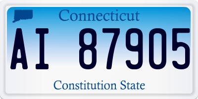 CT license plate AI87905