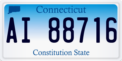 CT license plate AI88716