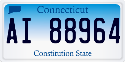 CT license plate AI88964