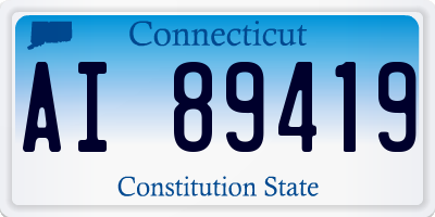 CT license plate AI89419
