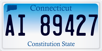CT license plate AI89427