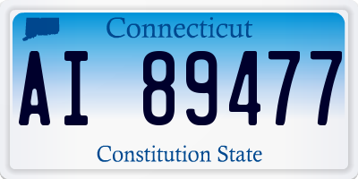 CT license plate AI89477