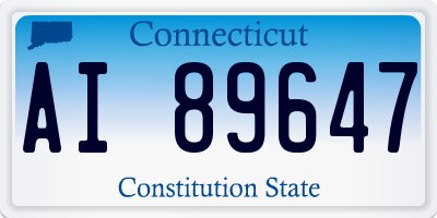 CT license plate AI89647