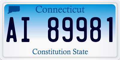 CT license plate AI89981