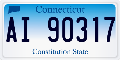 CT license plate AI90317