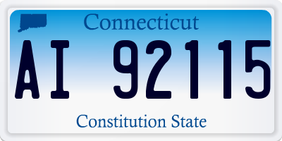 CT license plate AI92115