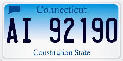 CT license plate AI92190