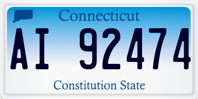 CT license plate AI92474