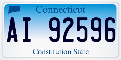 CT license plate AI92596