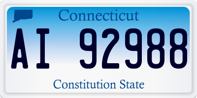 CT license plate AI92988