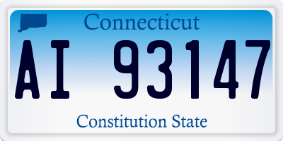 CT license plate AI93147
